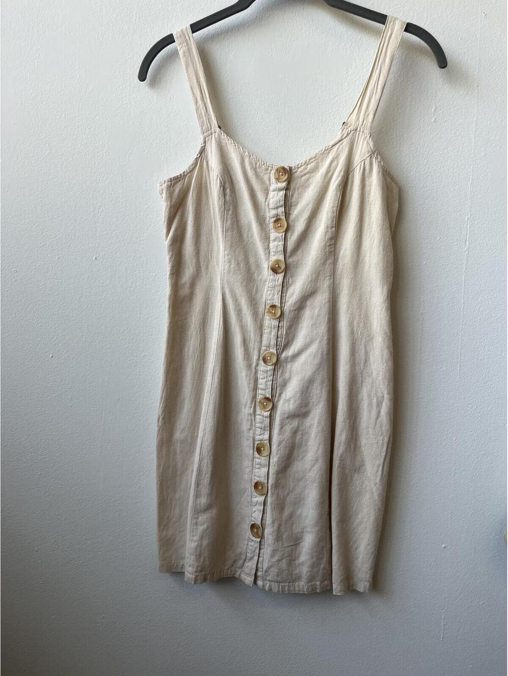 Ivy and main Beige Cotton Linen Blend Dress Size XS